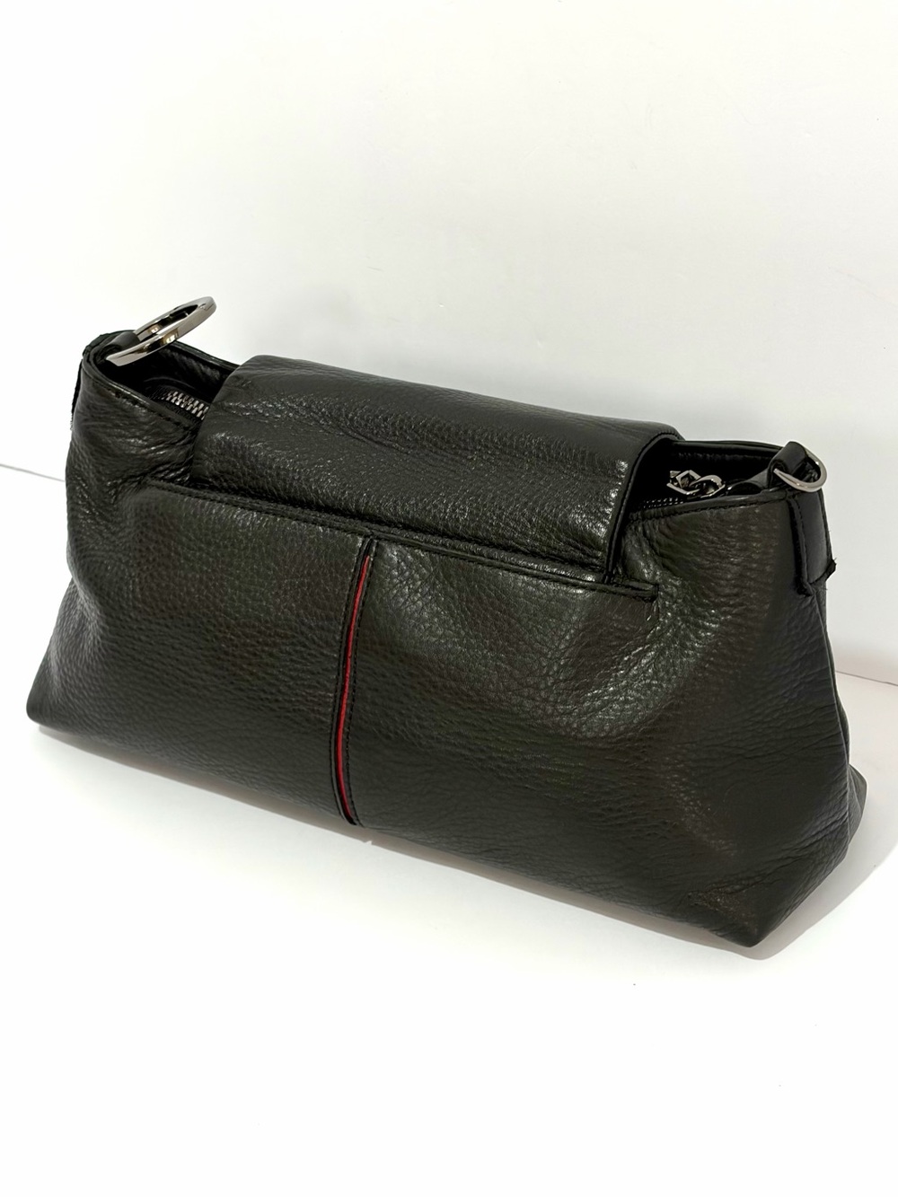 Hammitt VIP Satchel In Black Leather With Gunmetal Hardware EUC - Picture 8 of 14
